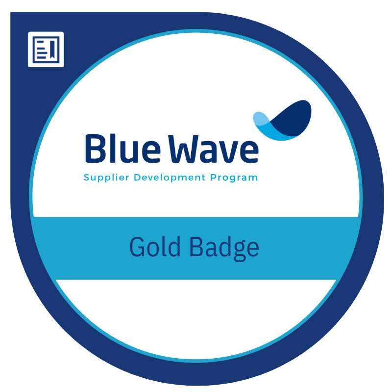 Blue Wave Gold Badge