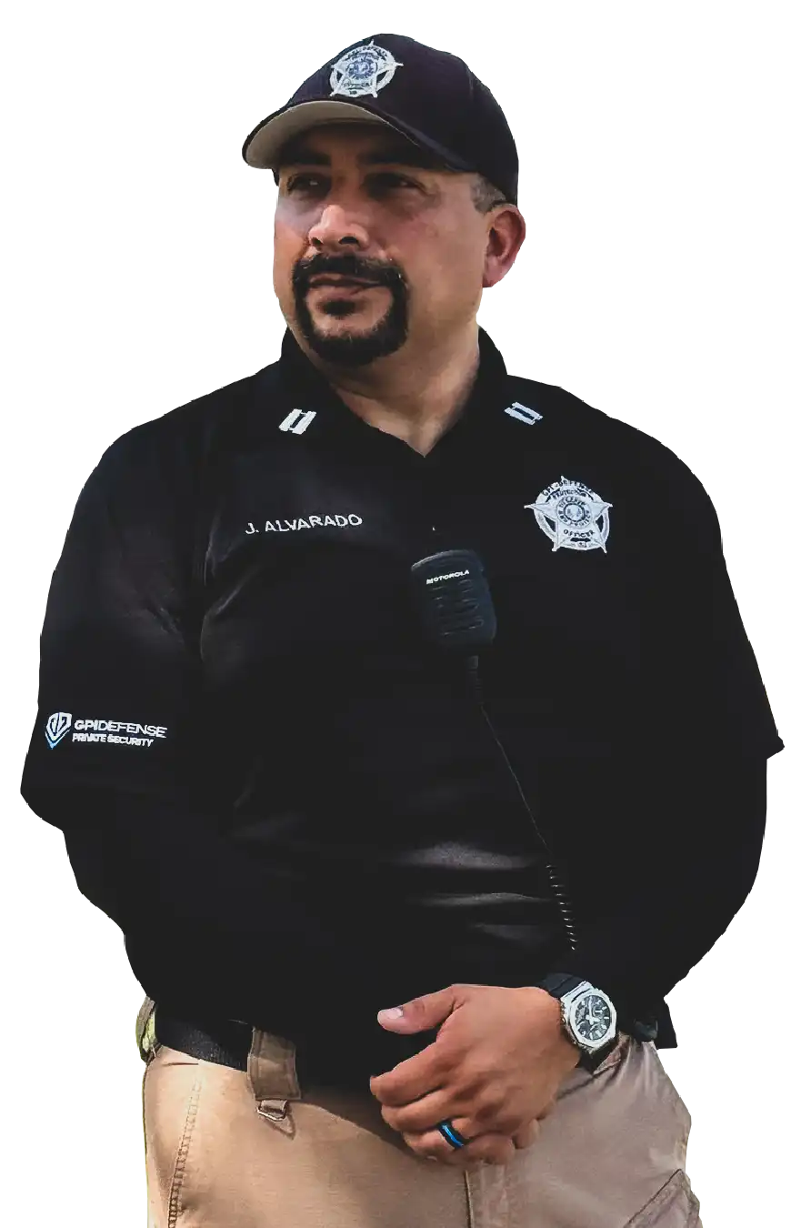 - GPI Defense GPI Defense licensed security guard in Houston TX on duty.